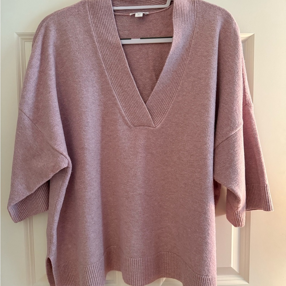 J Jill Women's V-Neck Sweater - Pink